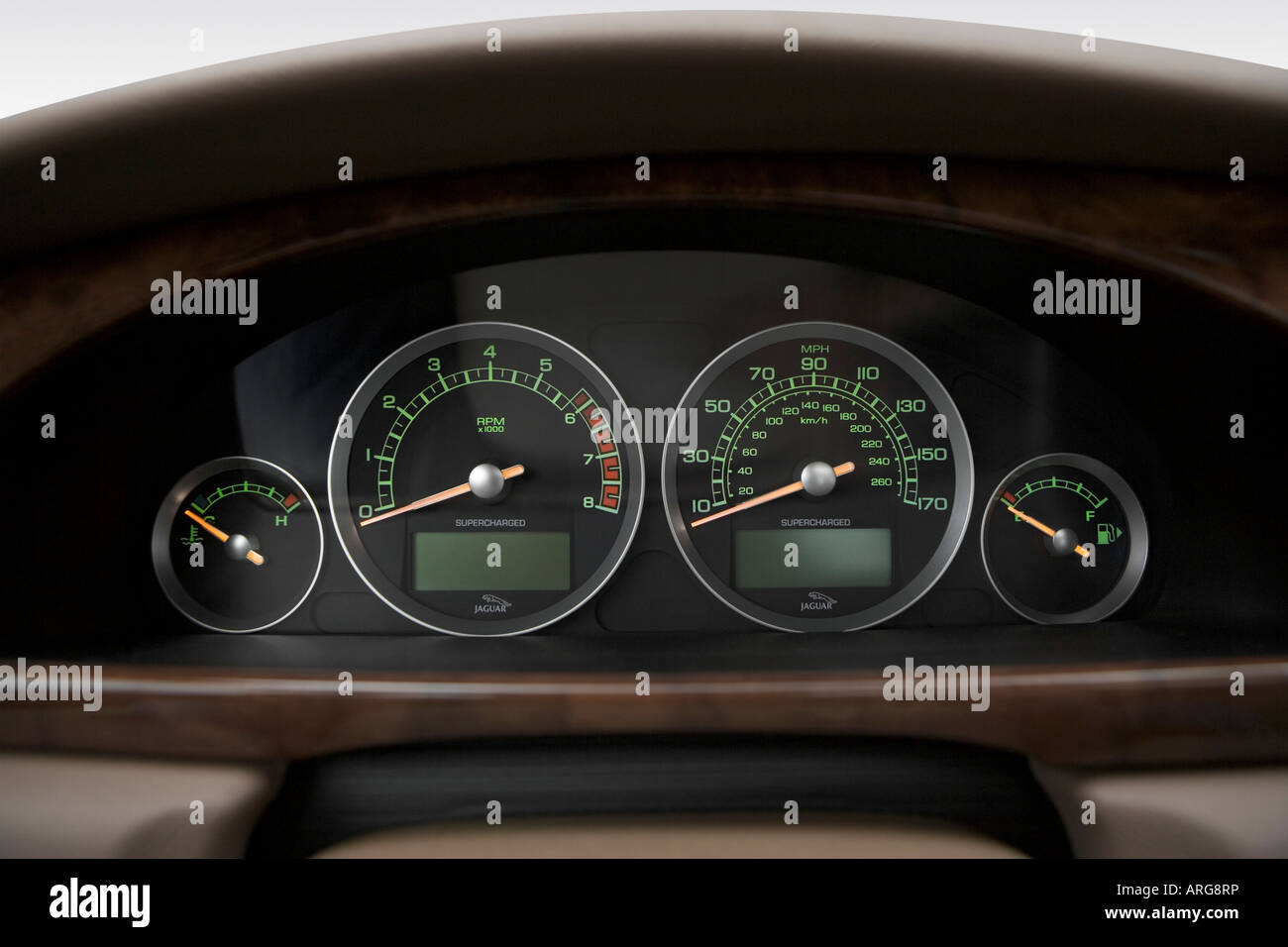 2007 Jaguar SType R in Red Speedometer/tachometer Stock Photo Alamy