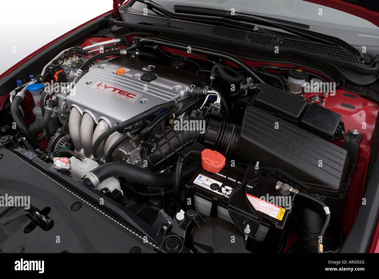 2007 Acura TSX in Red - Engine Stock Photo - Alamy