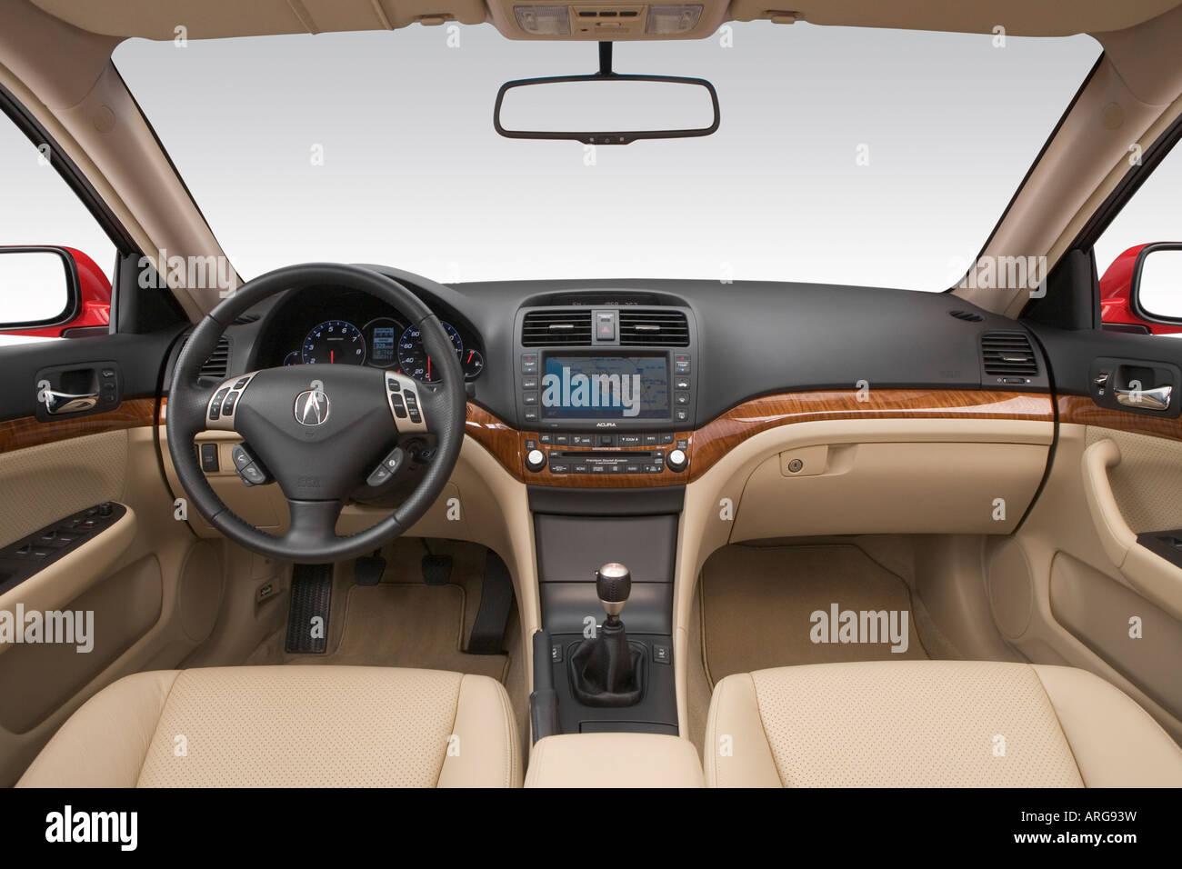 2007 Acura TSX in Red - Engine Stock Photo - Alamy