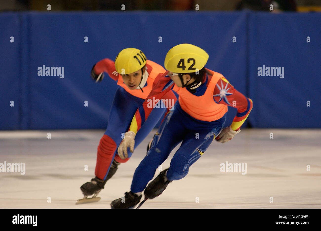 SPEED SKATING AT THE NOTTINGHAM ICE ARENA OPEN COMPETION INCLUDING SOME