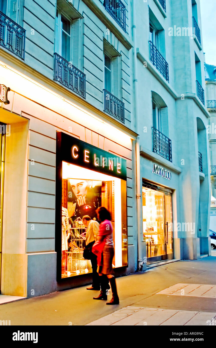 Celine fashion luxury store in avenue Montaigne in Paris, France