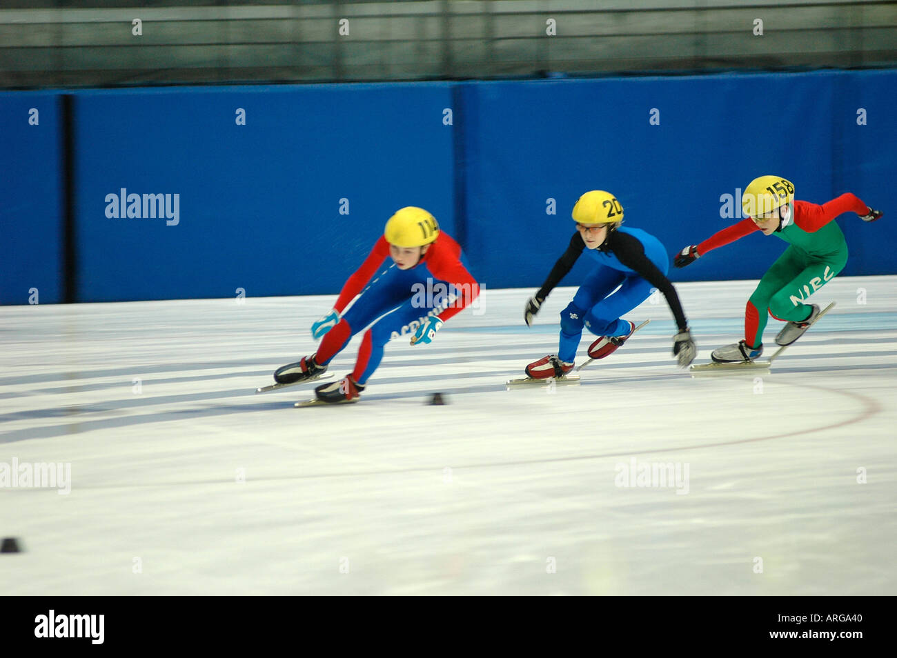 SPEED SKATING AT THE NOTTINGHAM ICE ARENA OPEN COMPETION INCLUDING SOME