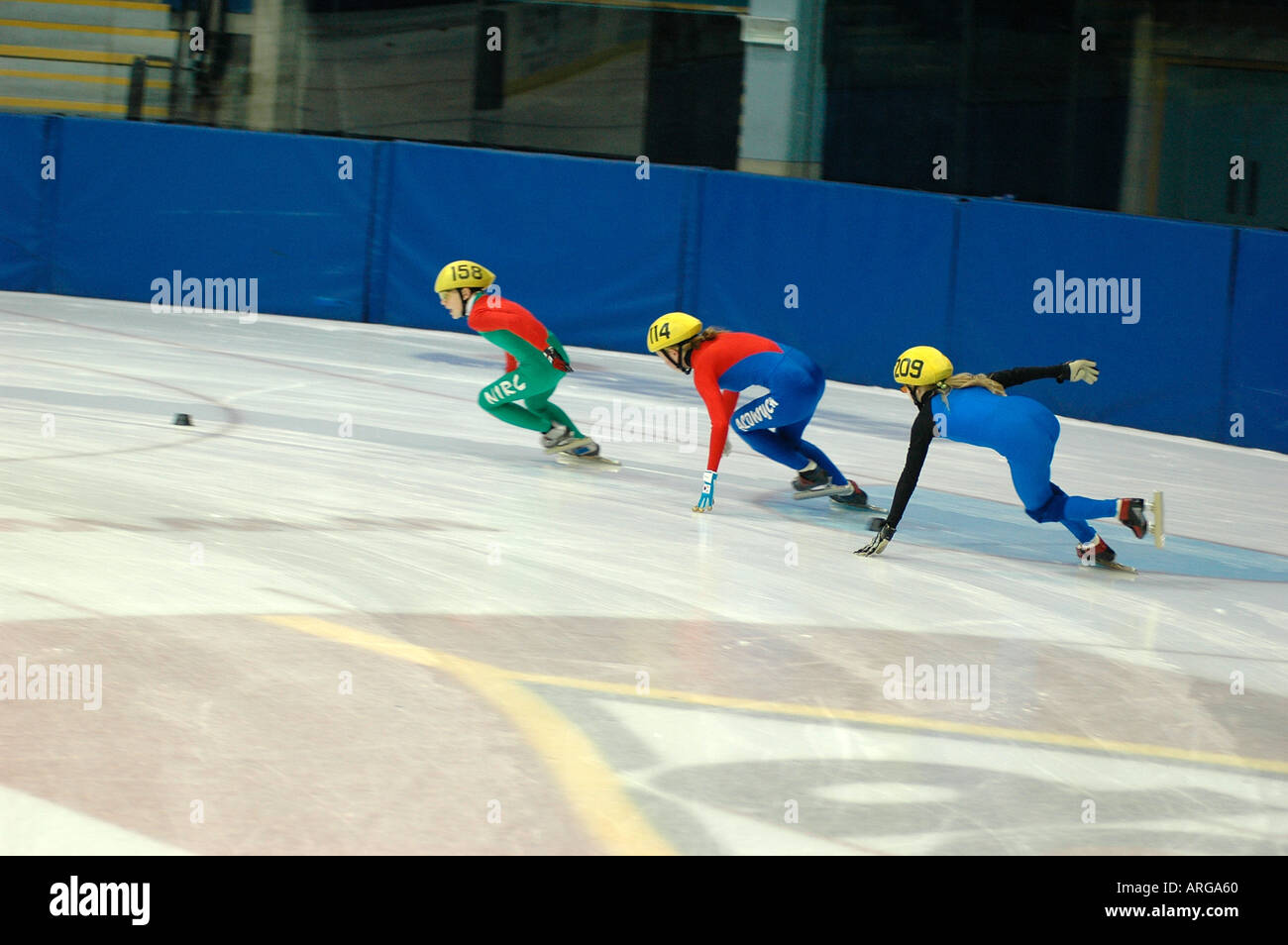 SPEED SKATING AT THE NOTTINGHAM ICE ARENA OPEN COMPETION INCLUDING SOME