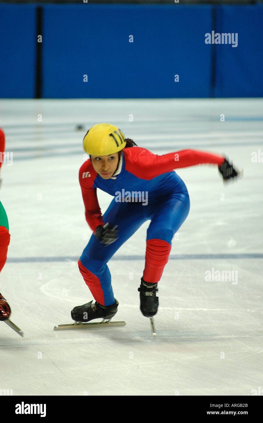 SPEED SKATING AT THE NOTTINGHAM ICE ARENA OPEN COMPETION INCLUDING SOME