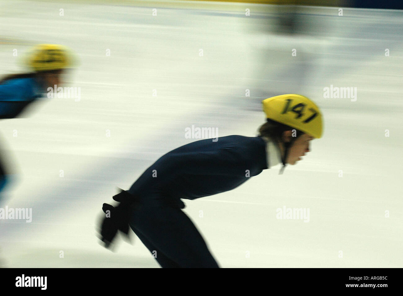 SPEED SKATING AT THE NOTTINGHAM ICE ARENA OPEN COMPETION INCLUDING SOME