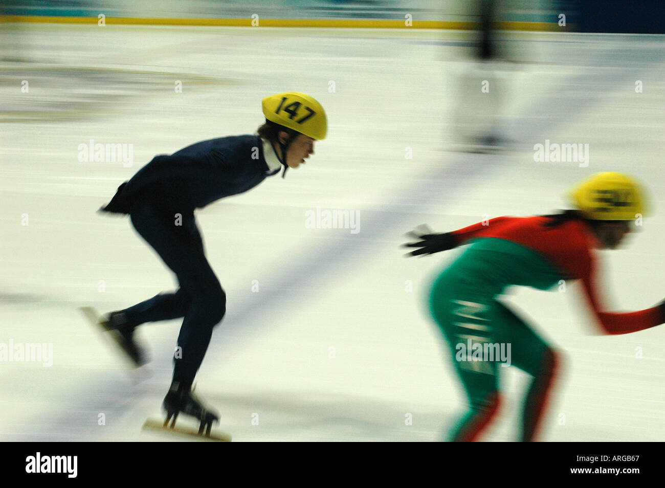 SPEED SKATING AT THE NOTTINGHAM ICE ARENA OPEN COMPETION INCLUDING SOME