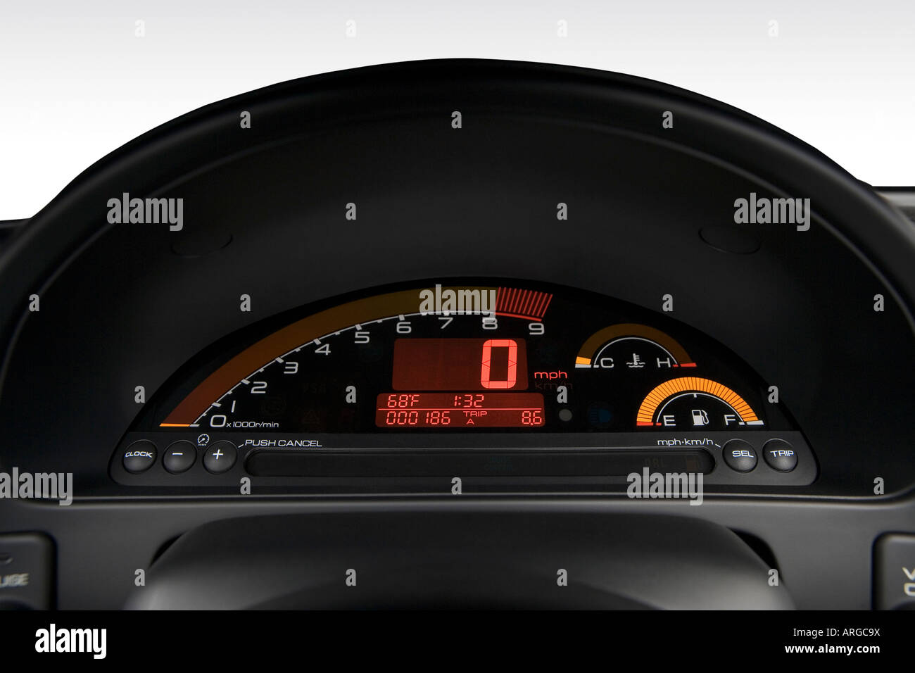 2007 Honda S2000 in Yellow Speedometer/tachometer Stock Photo Alamy