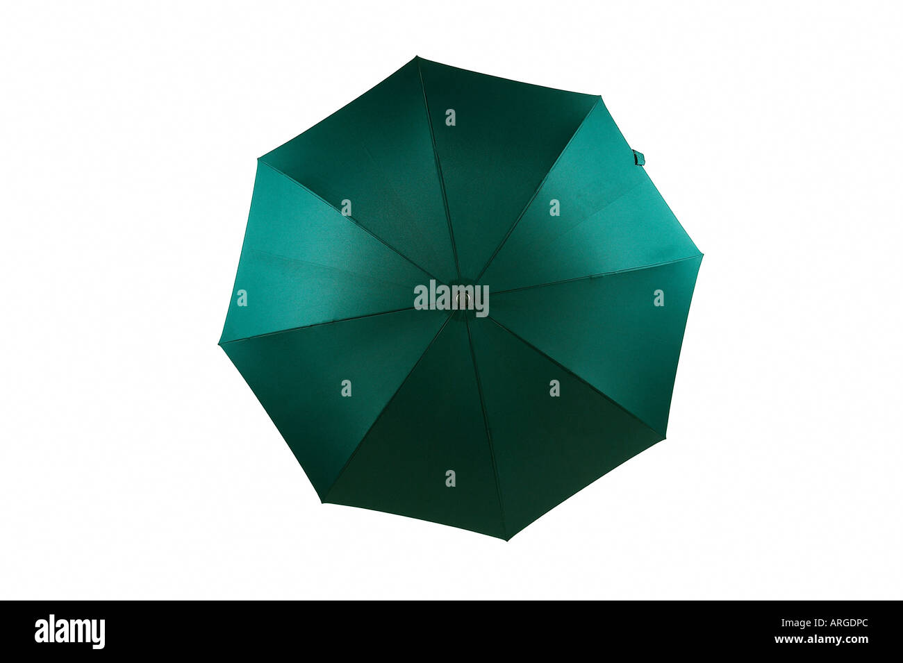 OPEN GREEN UMBRELLA CUT OUT Stock Photo Alamy