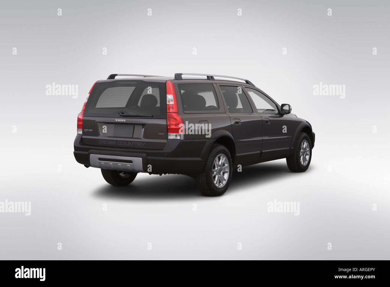 2007 Volvo XC70 2.5T in Beige - Rear angle view Stock Photo
