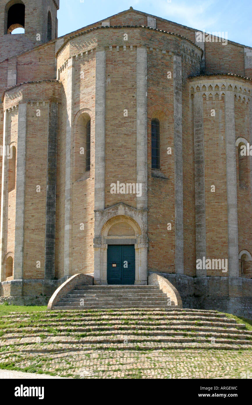Famous historic Church of Santa Maria del Roche at Offida in Le Marche ,Italy Stock Photo