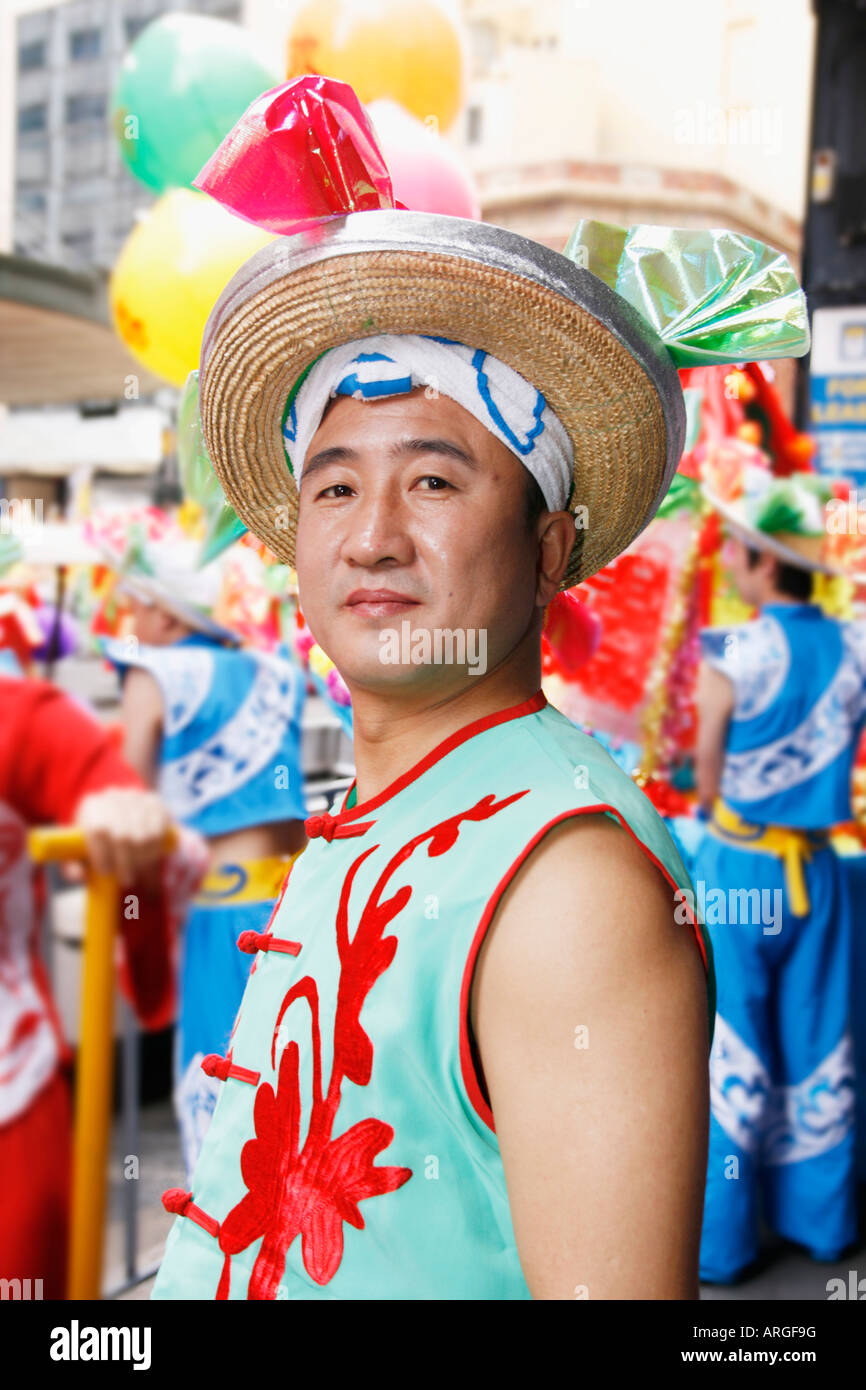 Shaanxi Male Folk Dancer Stock Photo Alamy