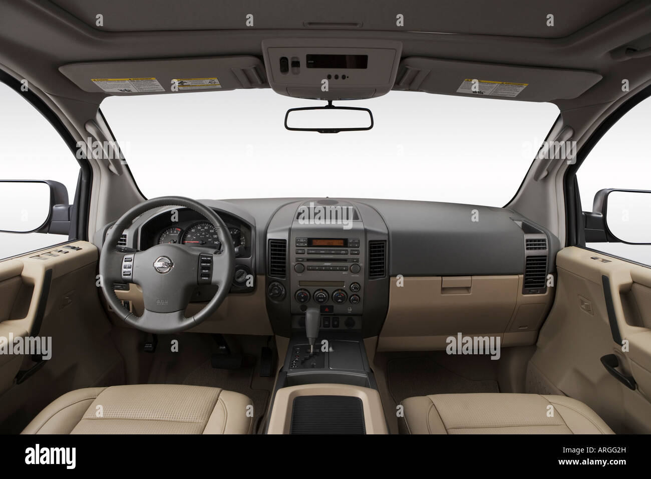 2007 Nissan Armada SE in Red Dashboard, center console, gear shifter