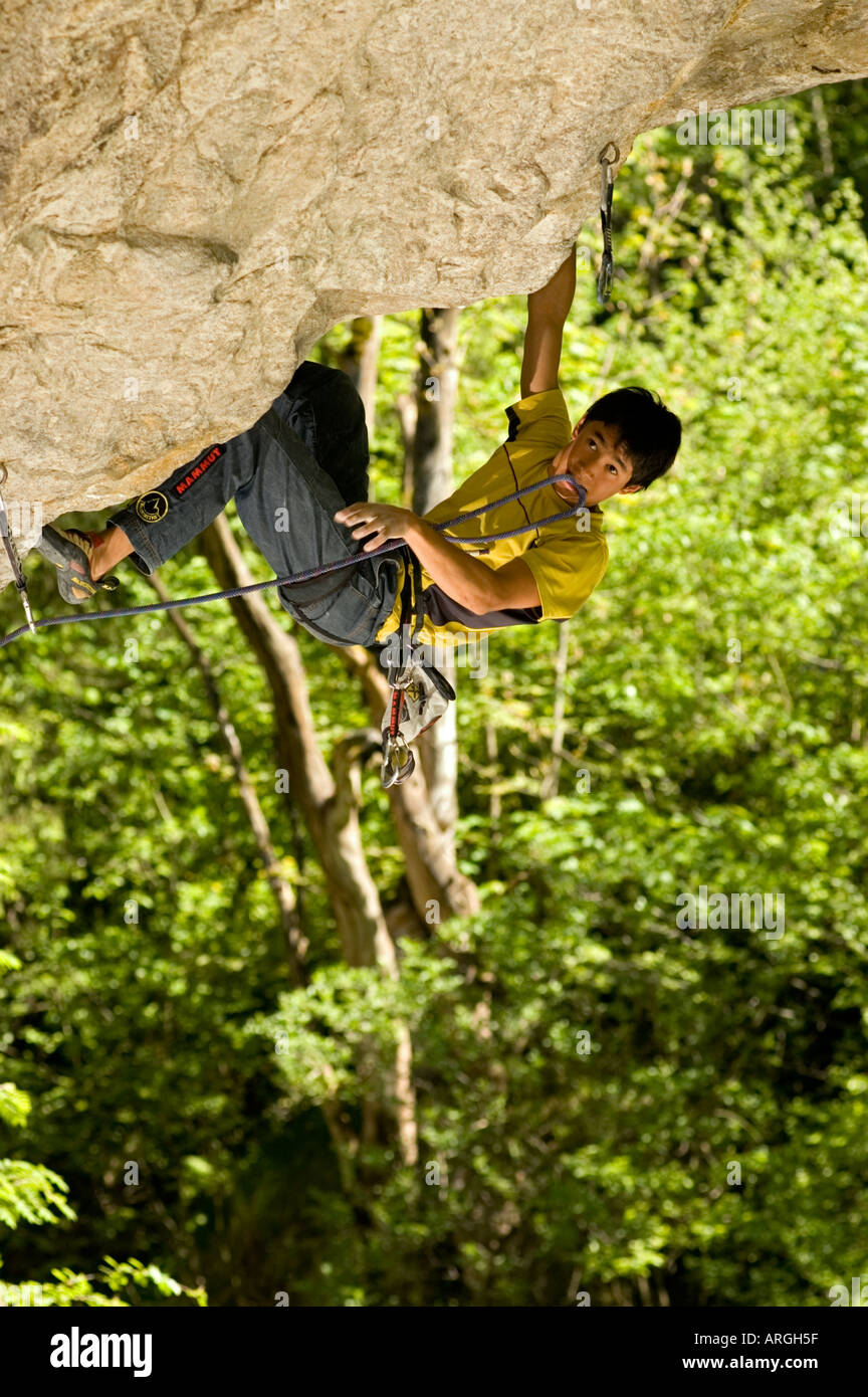 David Lama, climbing in Zillertal, Austria Stock Photo Alamy