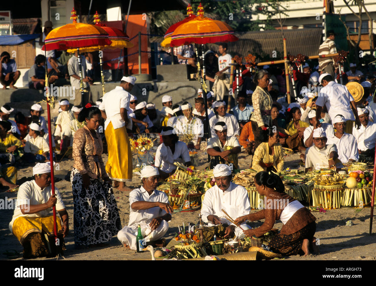 Kuta Beach, Ceremony Bali funereal cremation Balinese funeral procession, faith offering, Hindu