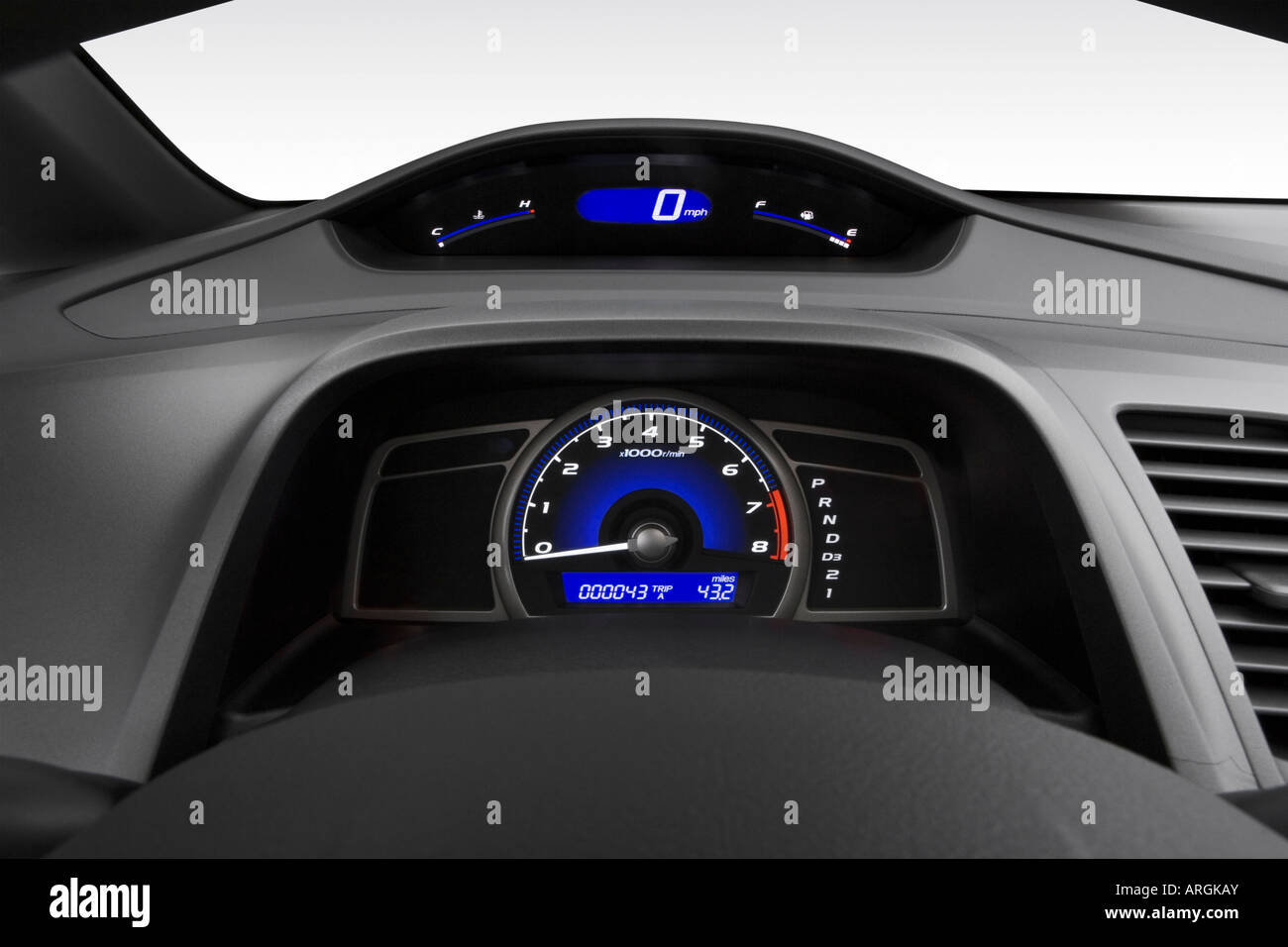 2007 Honda Civic EX in Silver Speedometer/tachometer Stock Photo Alamy