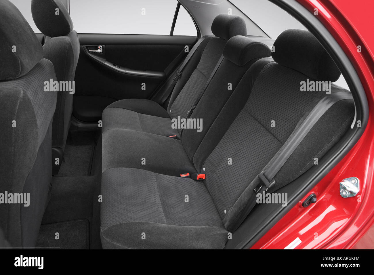 07 Toyota Corolla S In Red Rear Seats Stock Photo Alamy