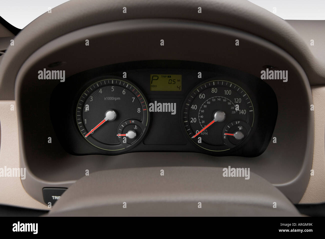 2007 Kia Rio LX in Gray Speedometer/tachometer Stock Photo Alamy