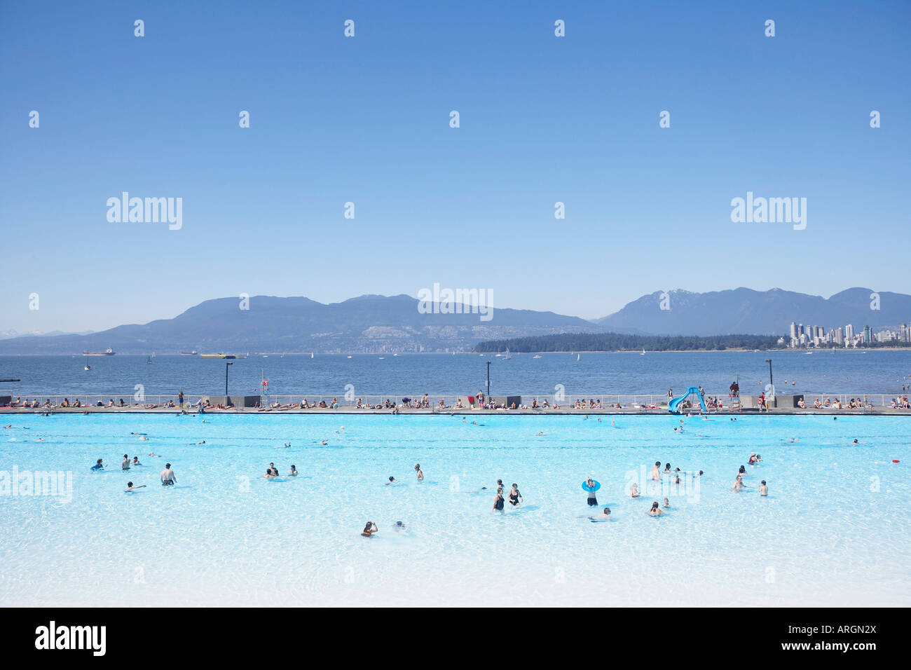 Public Swimming Pool, Vancouver, British Columbia, Canada Stock Photo