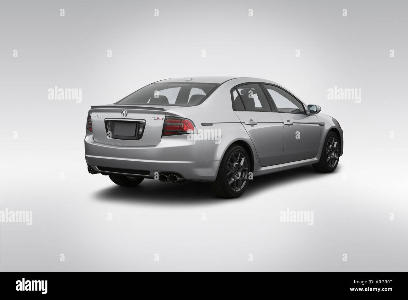07 Acura Tl Type S In Silver Rear Angle View Stock Photo Alamy