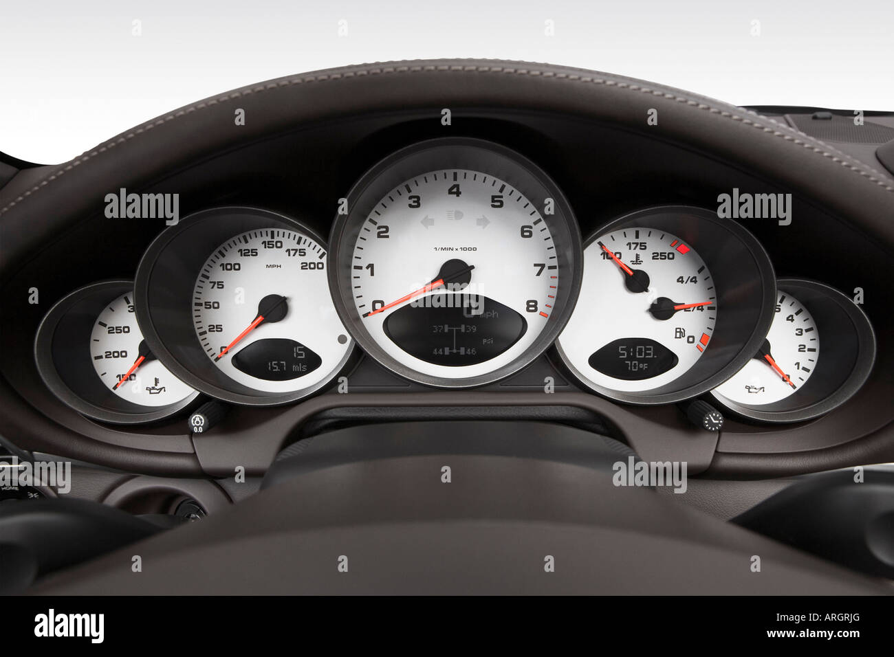 2007 Porsche 911 Carrera 4S in Silver - Speedometer/tachometer Stock