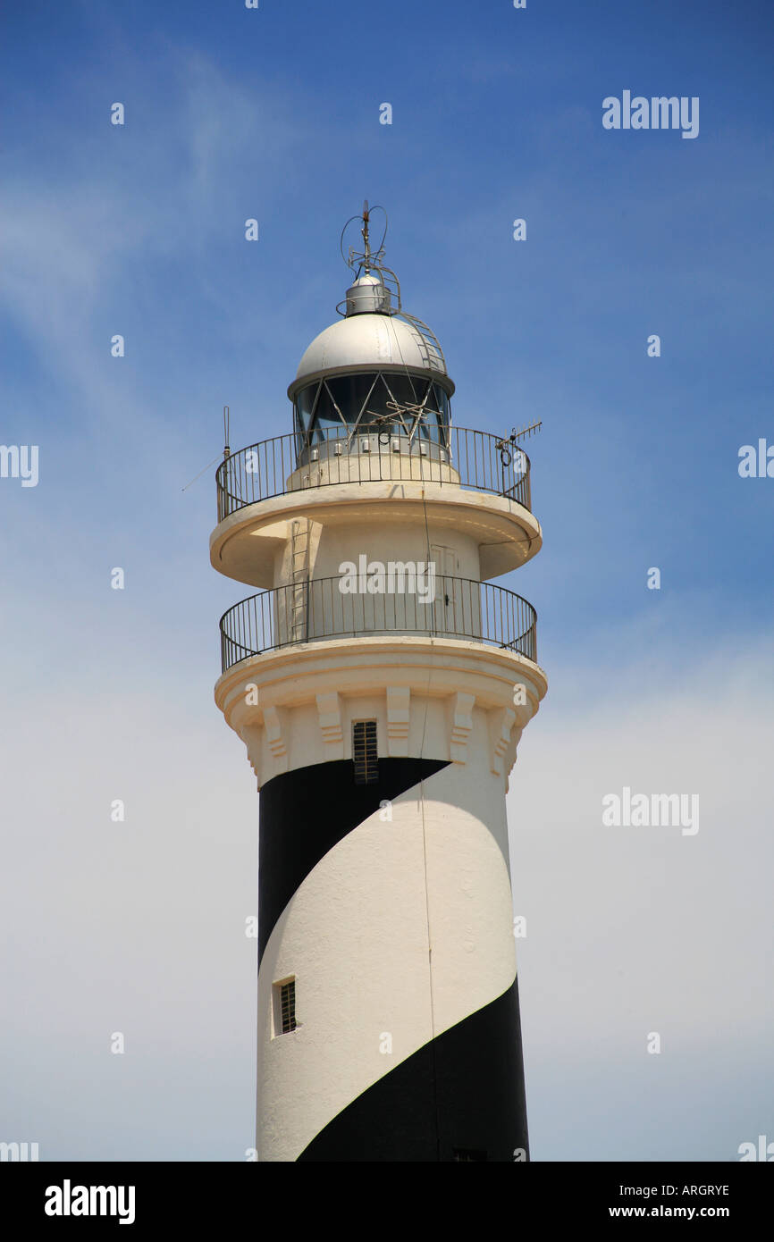 Lighthouse at Cap De Favaritx, Menorca, Balearic Isles, Spain Stock Photo