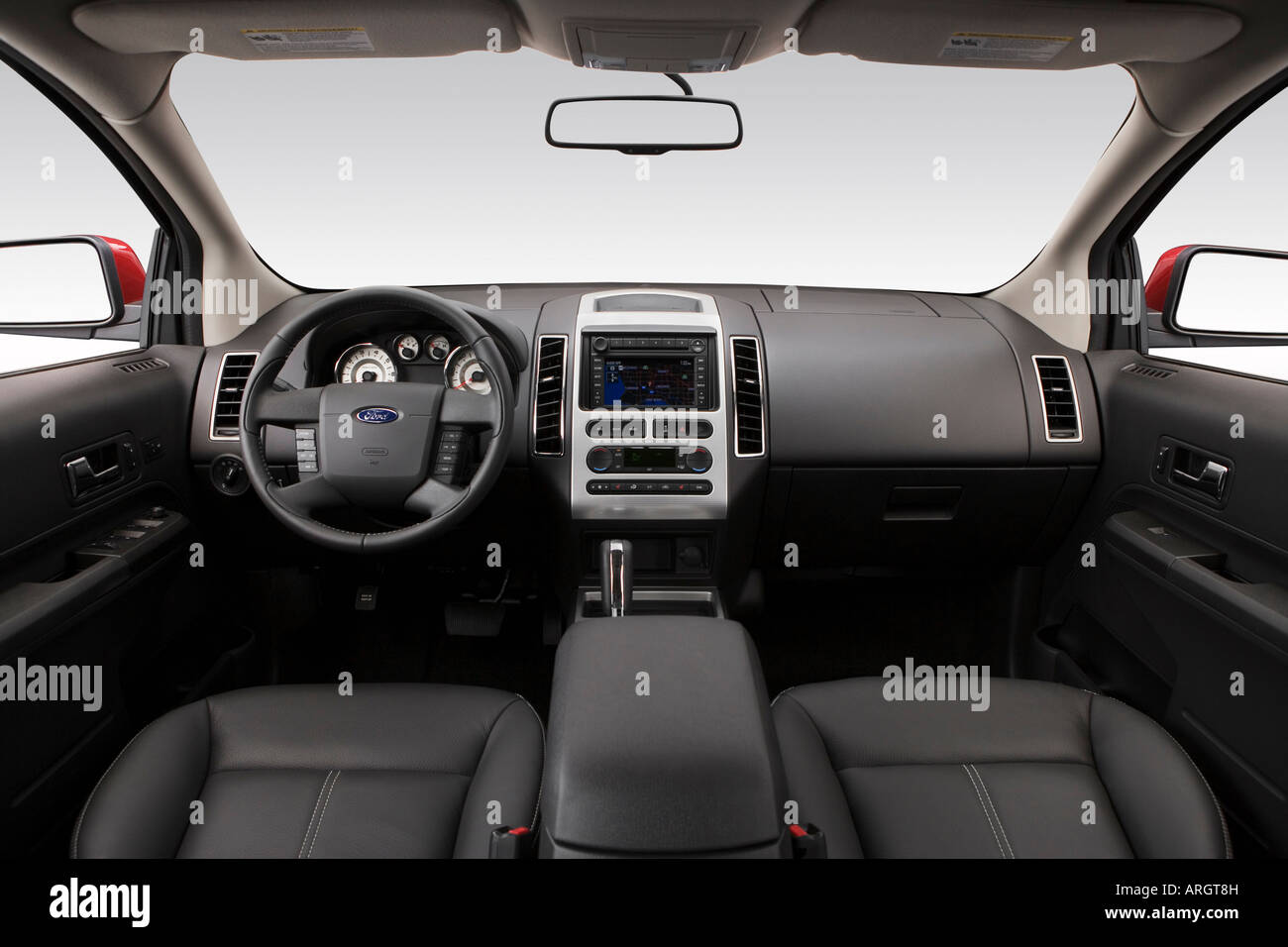 2007 Ford Edge SEL Plus in Red Dashboard, center console, gear