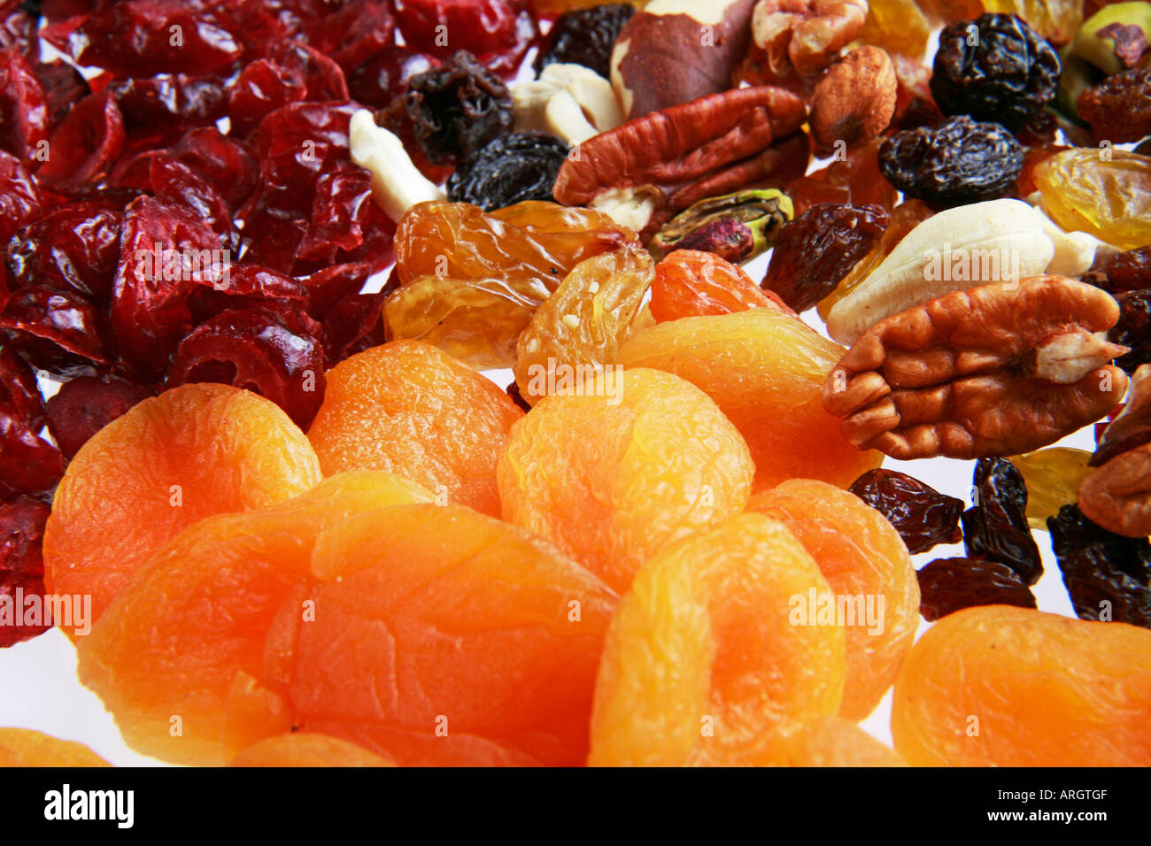 Apricots & Mixed Fruit & Nuts Stock Photo Alamy