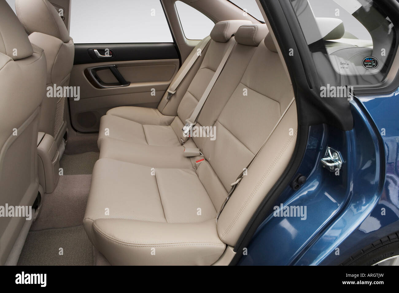 2008 Subaru Legacy 2.5 GT Limited in Blue Rear seats Stock Photo Alamy
