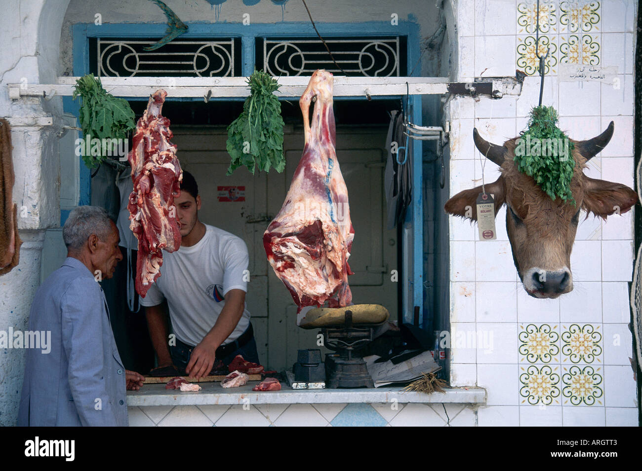 Cow head in butcher shop hires stock photography and images Alamy