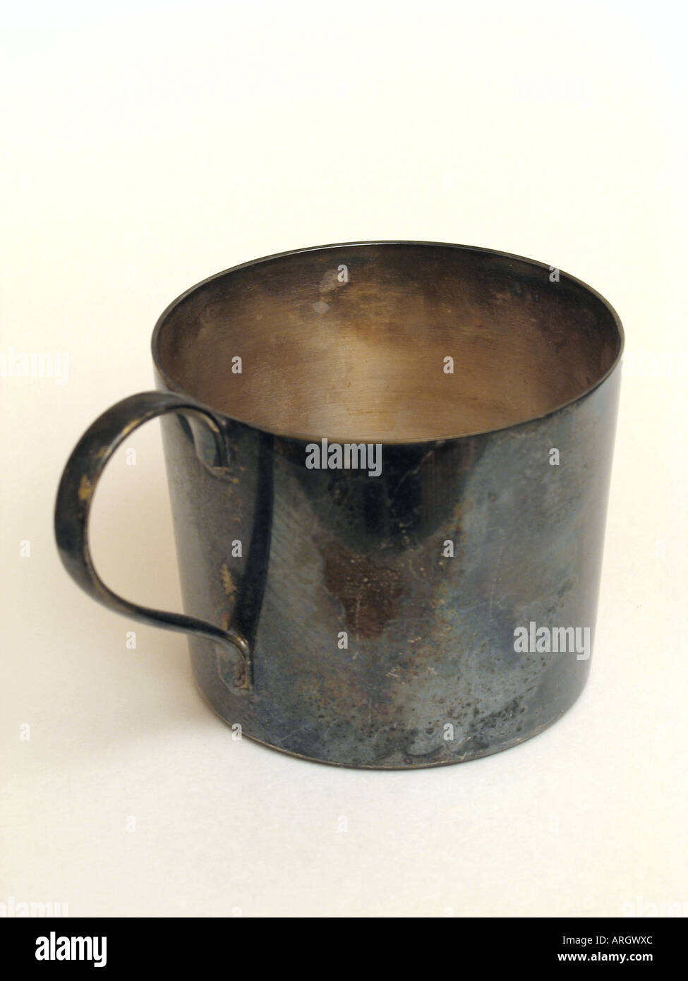 Tarnished Silver Cup Stock Photo