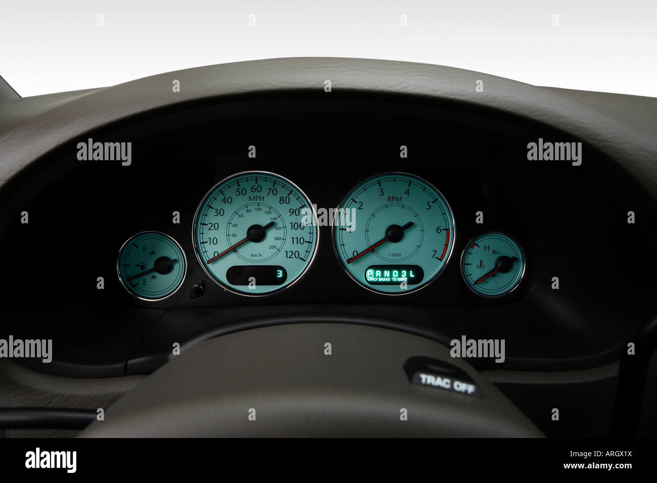 2007 Chrysler Town Country Limited In Red Speedometer Tachometer Stock Photo Alamy