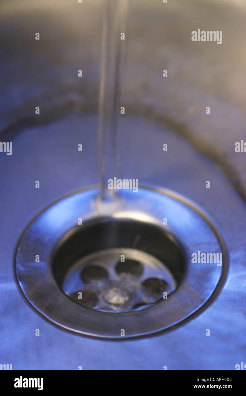 sink plug hole Stock Photo Alamy