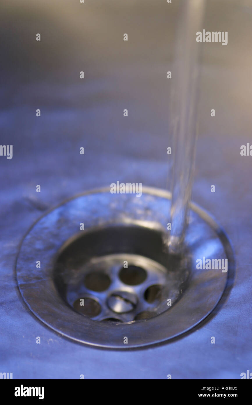 sink plug hole Stock Photo Alamy