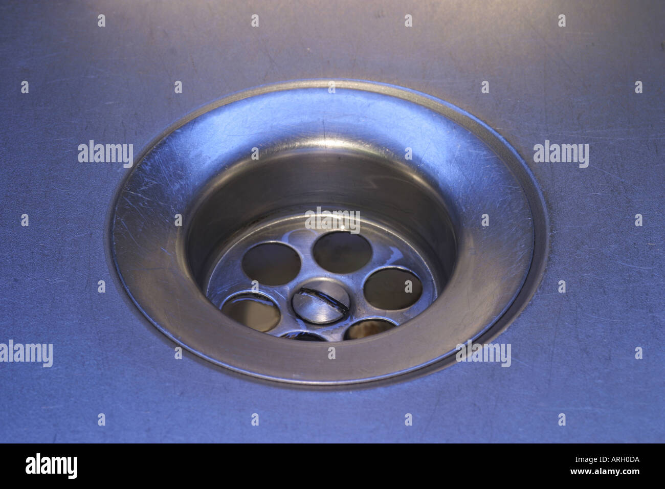 sink plug hole Stock Photo Alamy