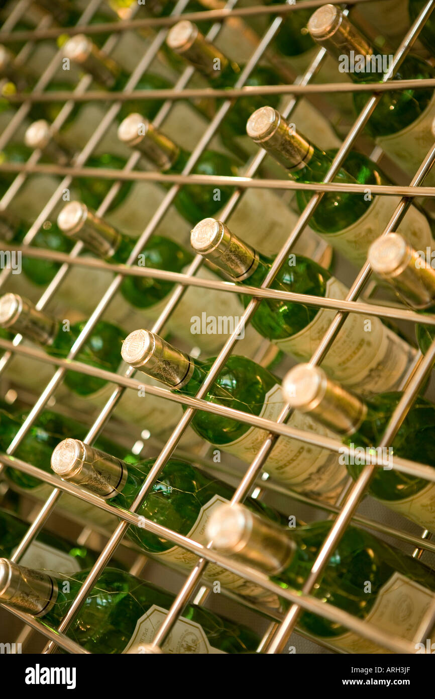 Wine racks at the Marques de Riscal Hotel Stock Photo