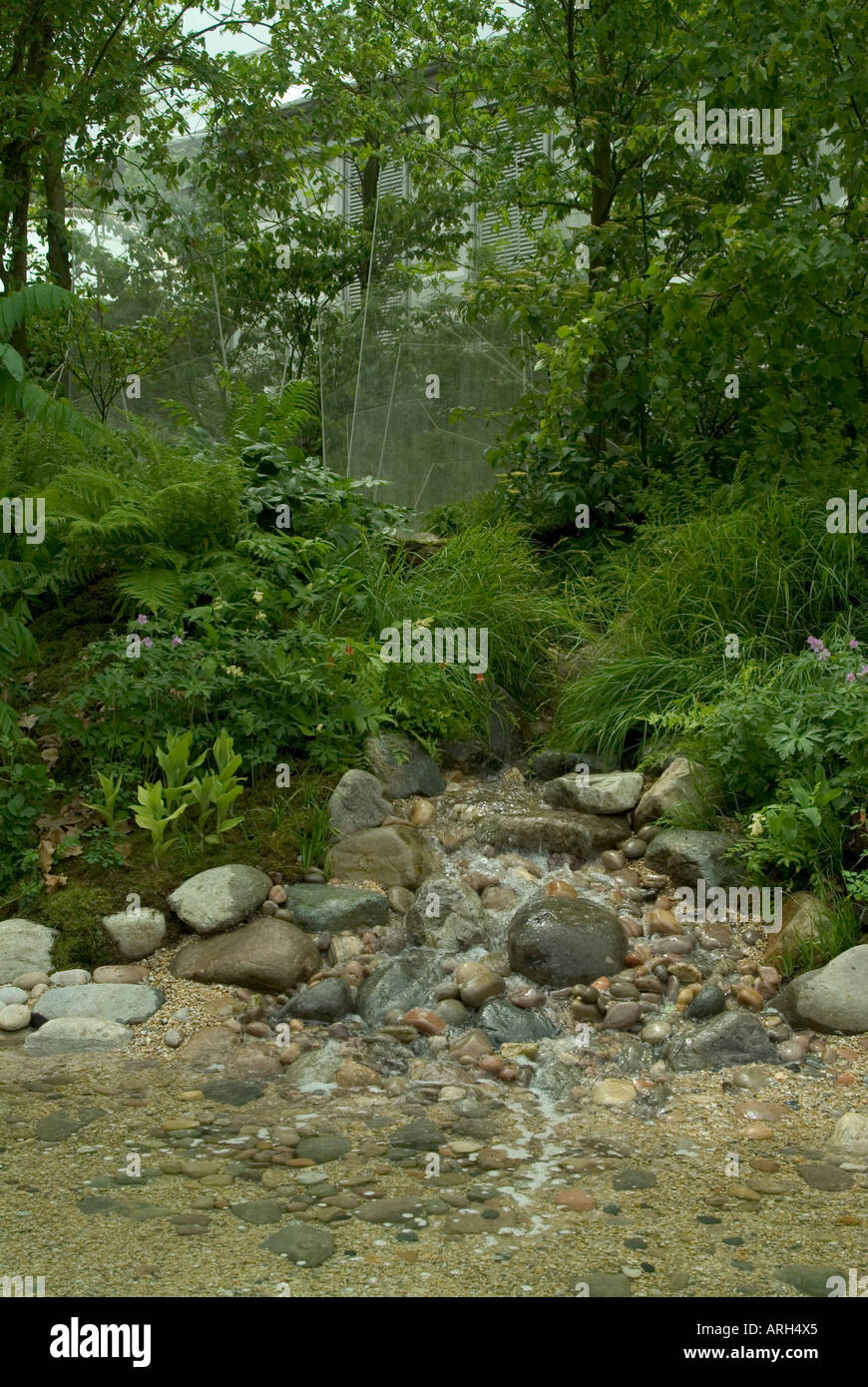 Ravine Garden Gift of the Glacier a garden at Chelsea Flower Show 2006 Stock Photo