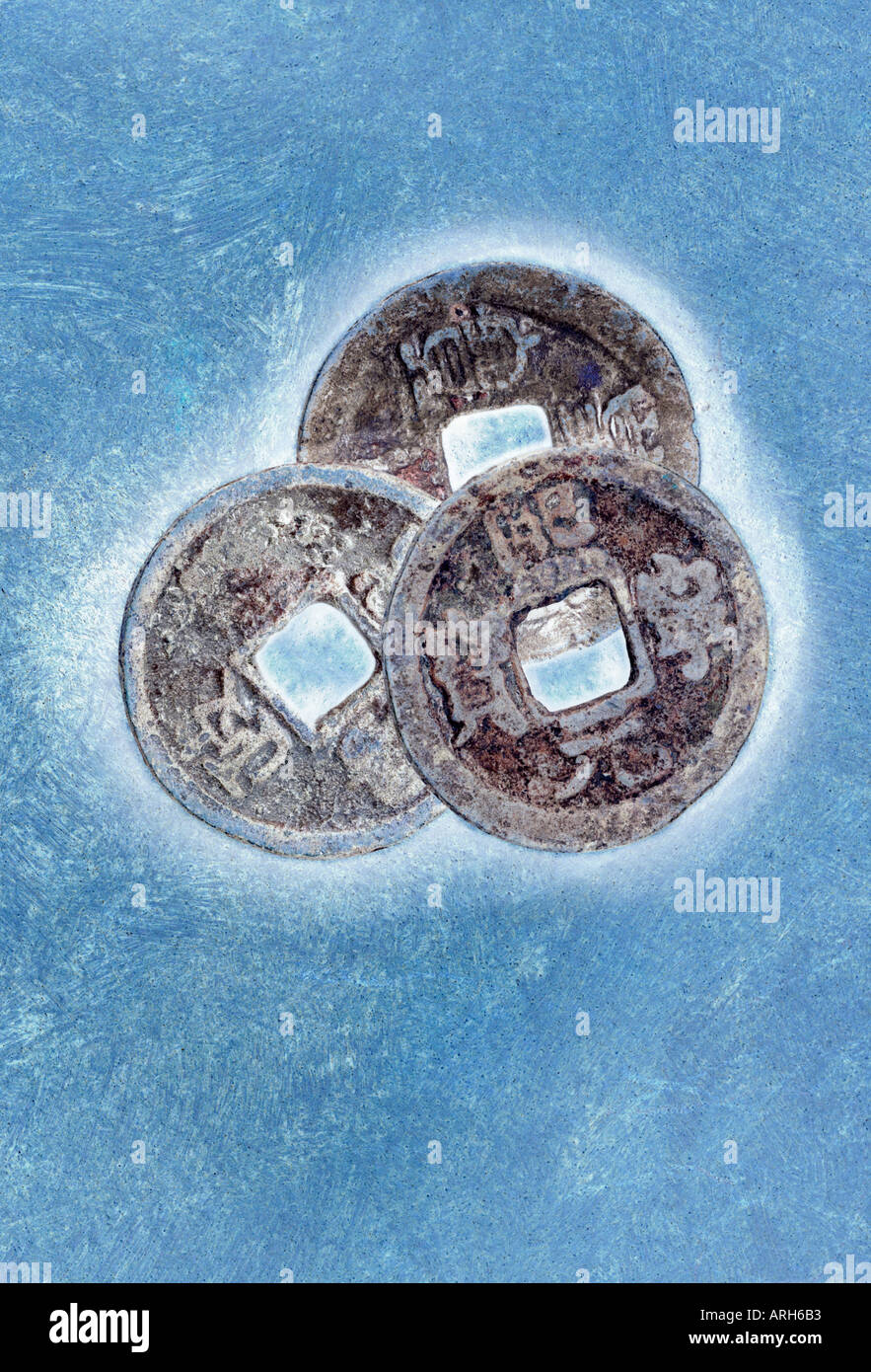 chinese i ching coins Stock Photo