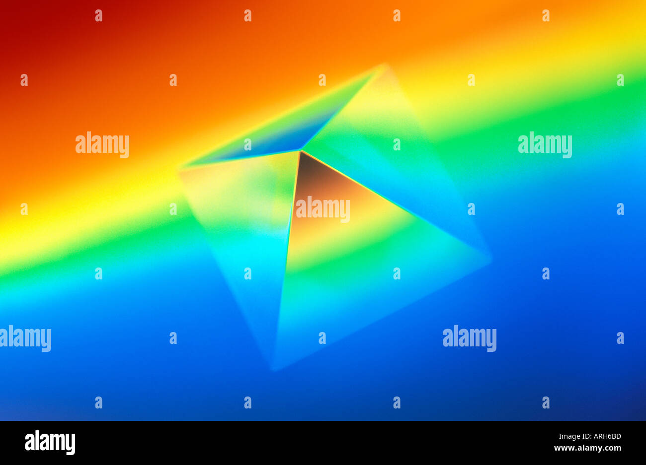 rainbow spectrum through prism Stock Photo Alamy