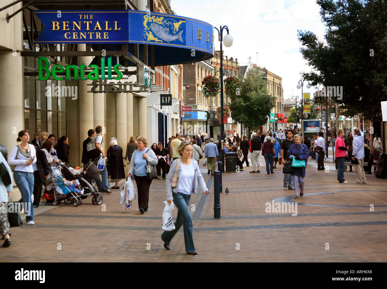 Shops and Pedestrian Precinct at Kingston on Thames Surrey UK Stock
