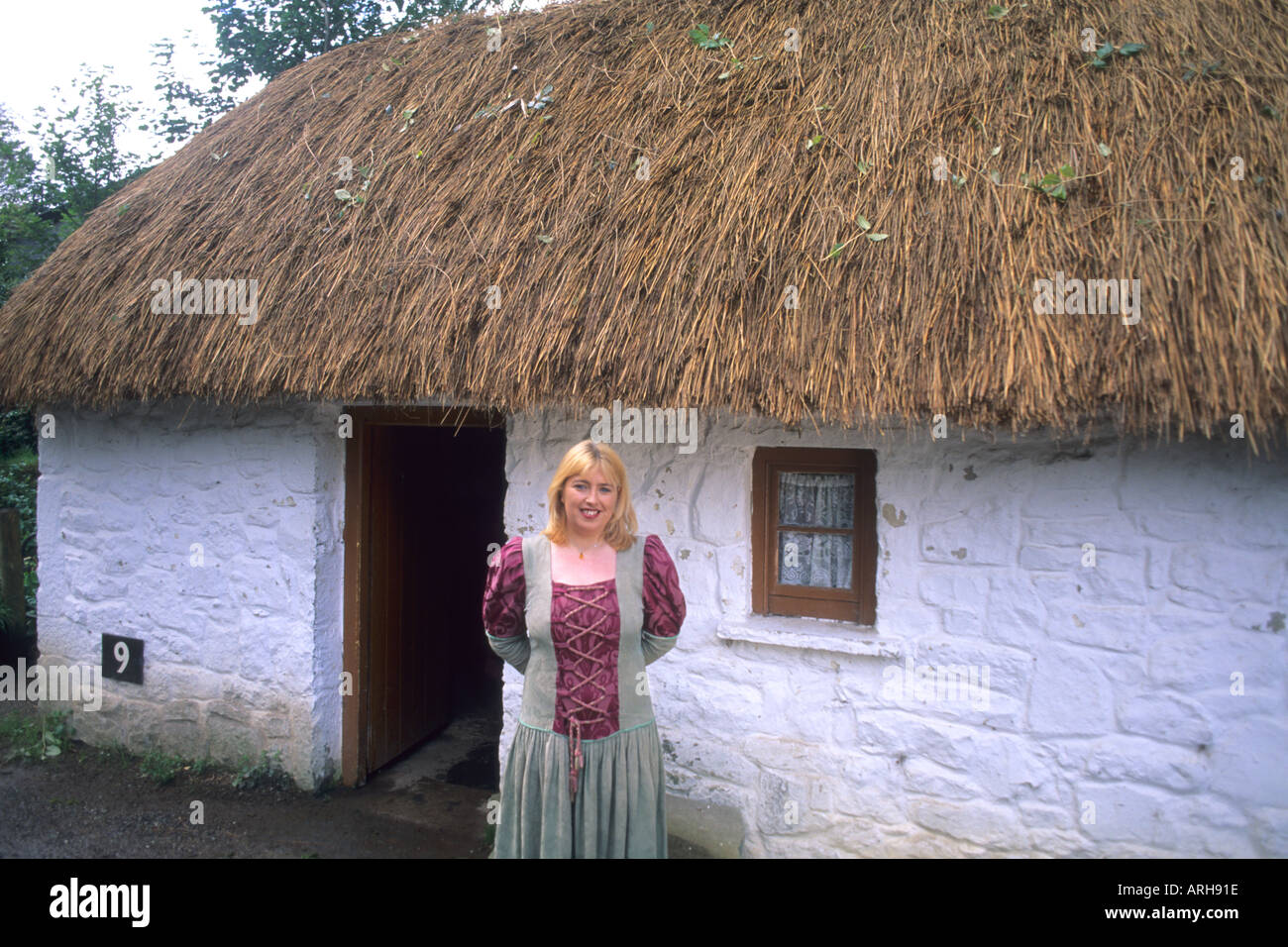 Cottage at Bunratty Castle in Ennis Ireland Stock Photo