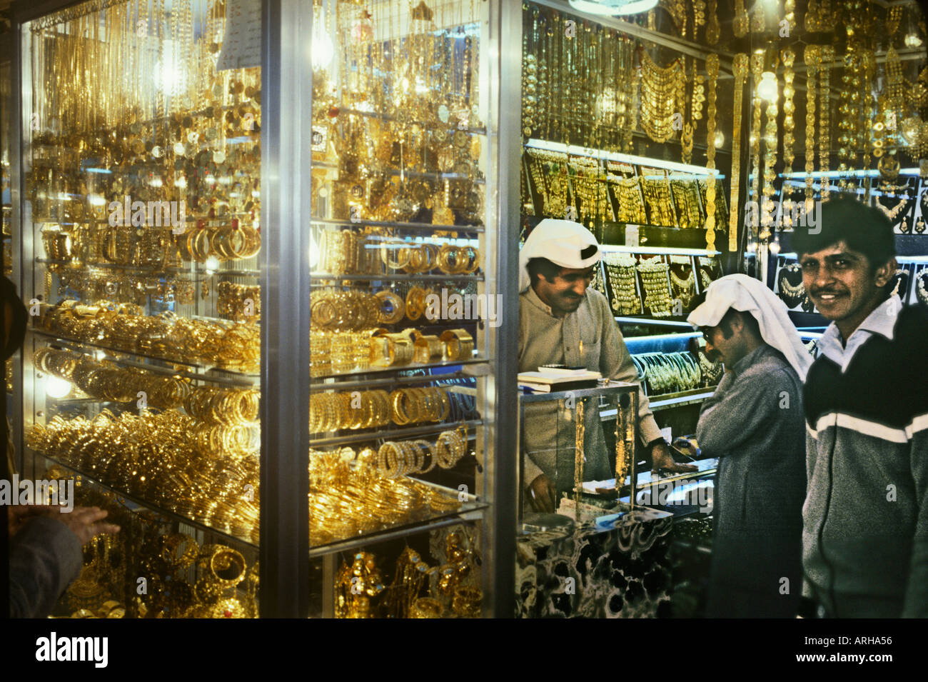 A shop in the gold soukh (gold market) Kuwait Stock Photo Alamy