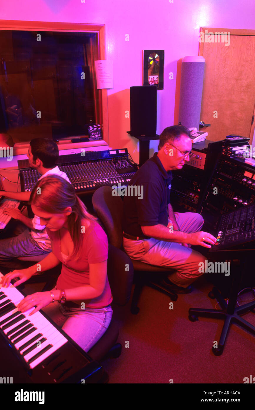 Students Learning Electronic Keyboard from Music Teacher Stock Photo Alamy