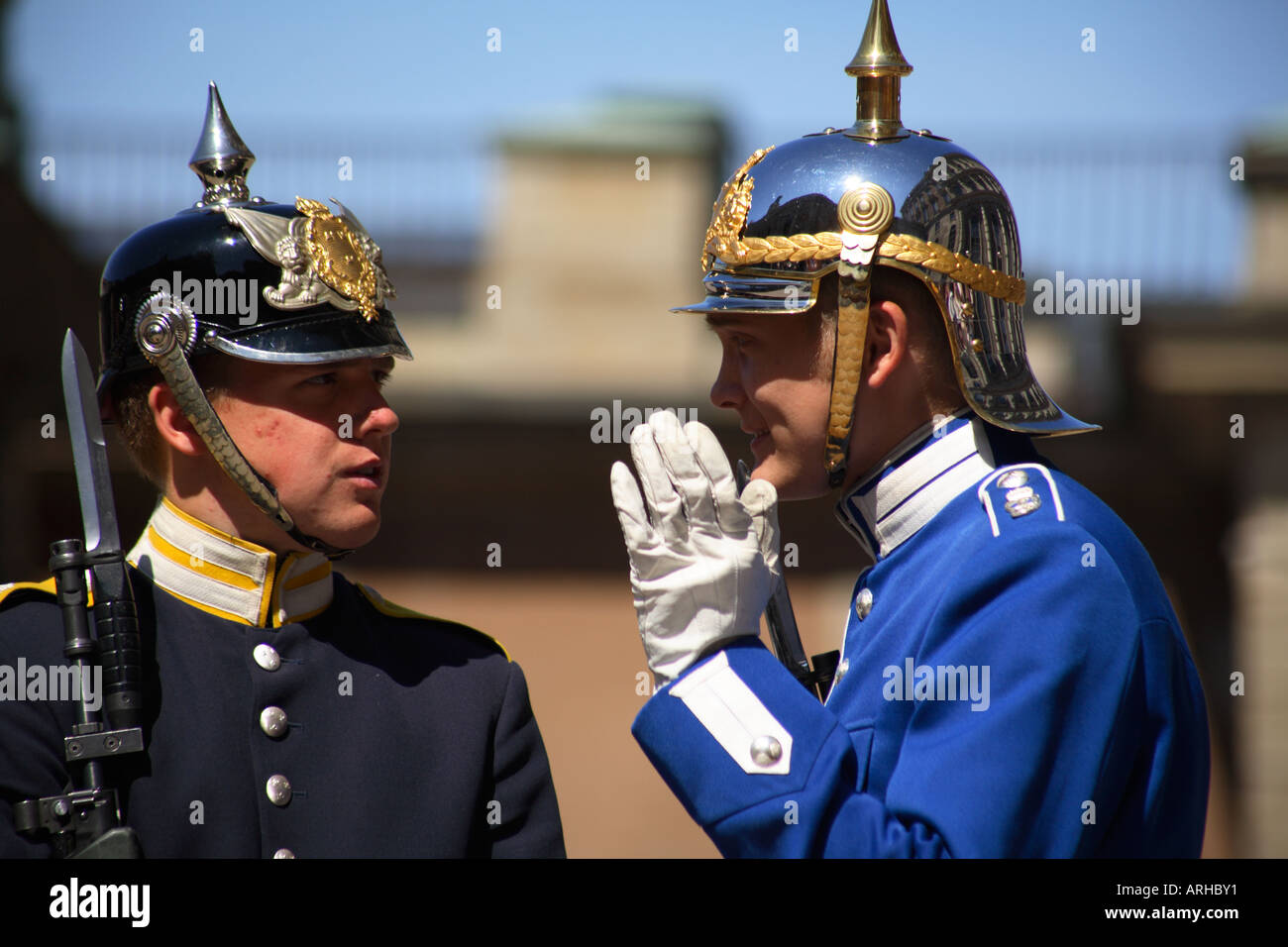 Changing of the Guard Kungliga Slottet The Royal Palace Gamla Stan Stockholm Sweden Scandinavia Stock Photo