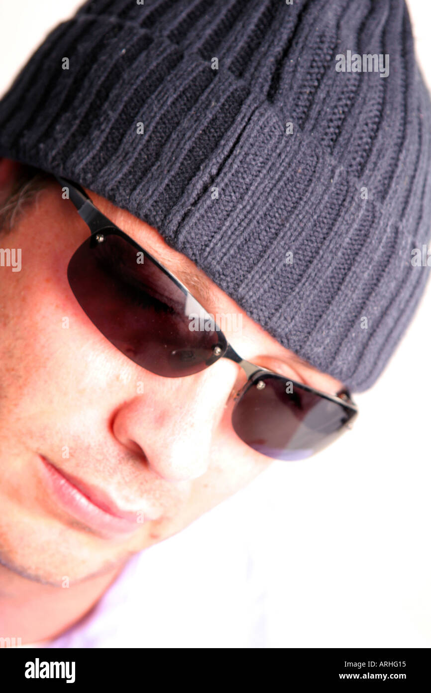 man wearing sunglasses Stock Photo