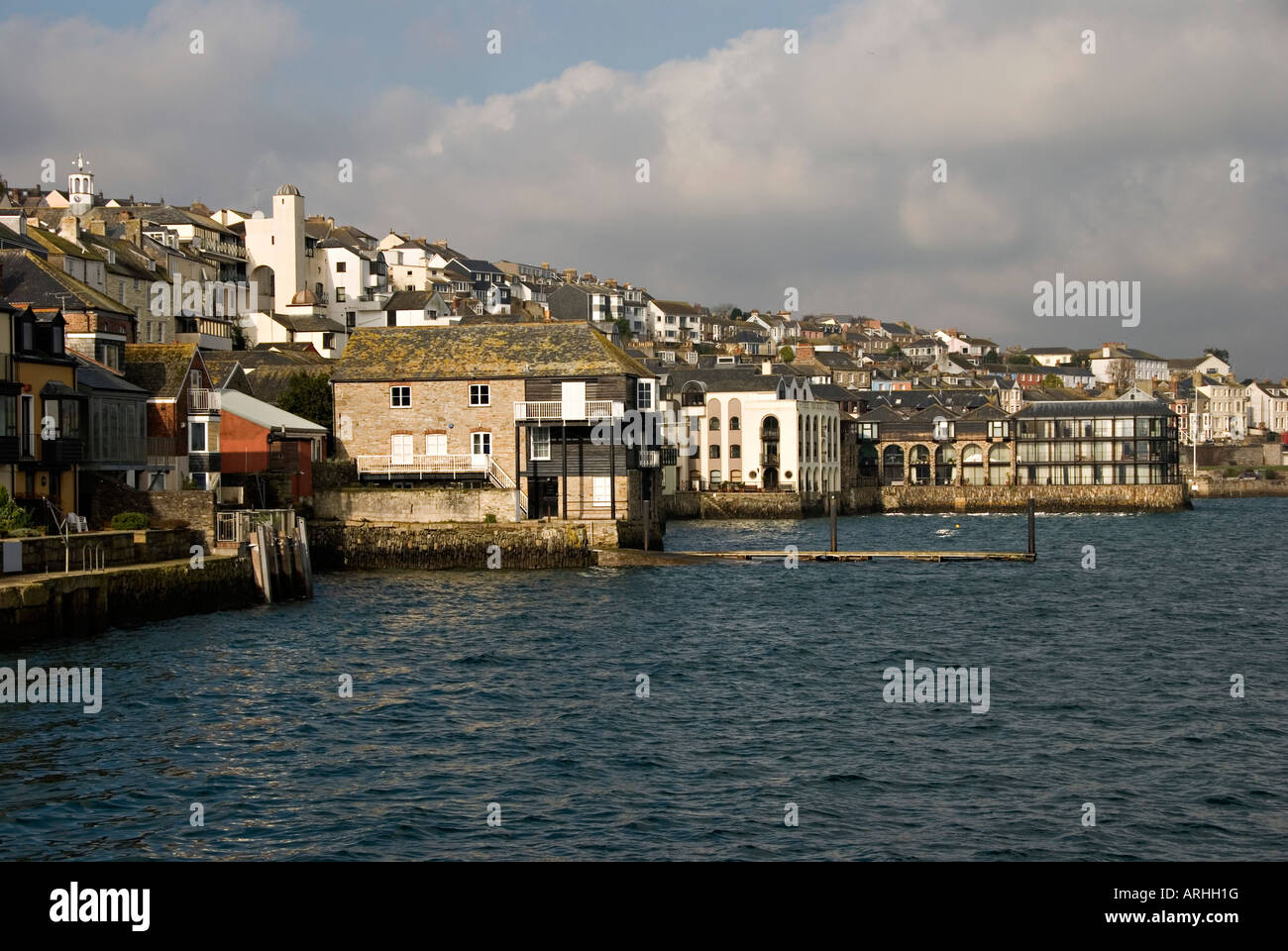 Falmouth, Cornwall, UK. The town, from Prince of Wales Pier Stock Photo