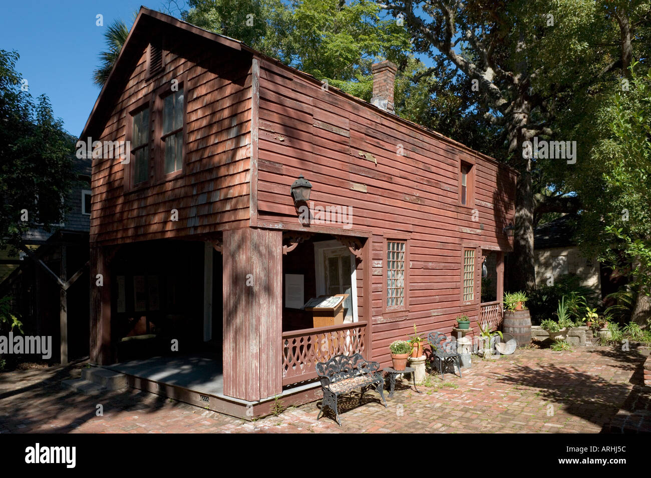 Carpenter's House, Historic Homes Site, Old St Augustine Village, St Augustine, Florida, USA Stock Photo