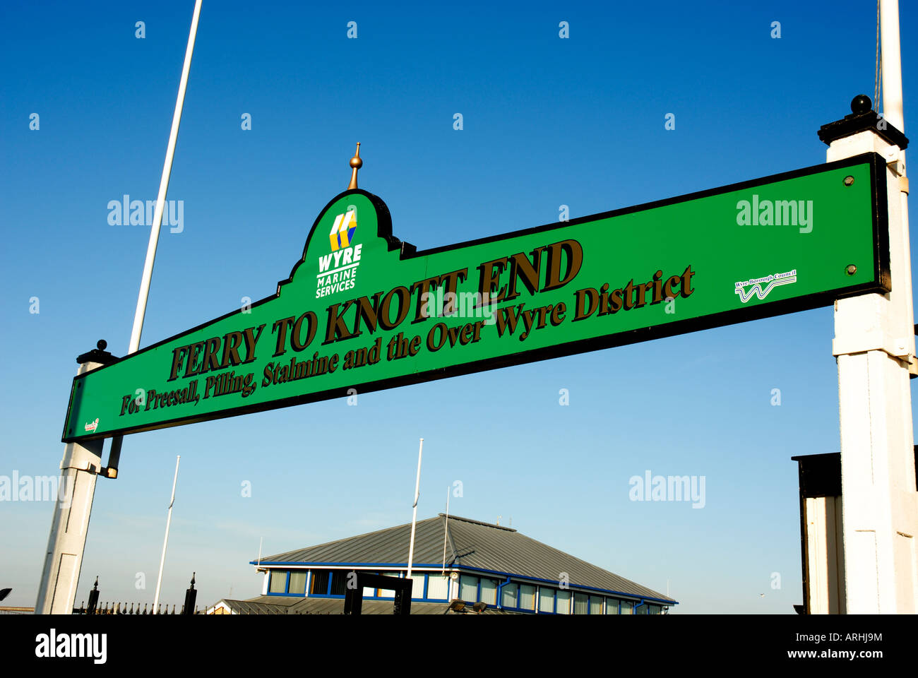 The sign board over the entrance for the Fleetwood to Knott End ferry