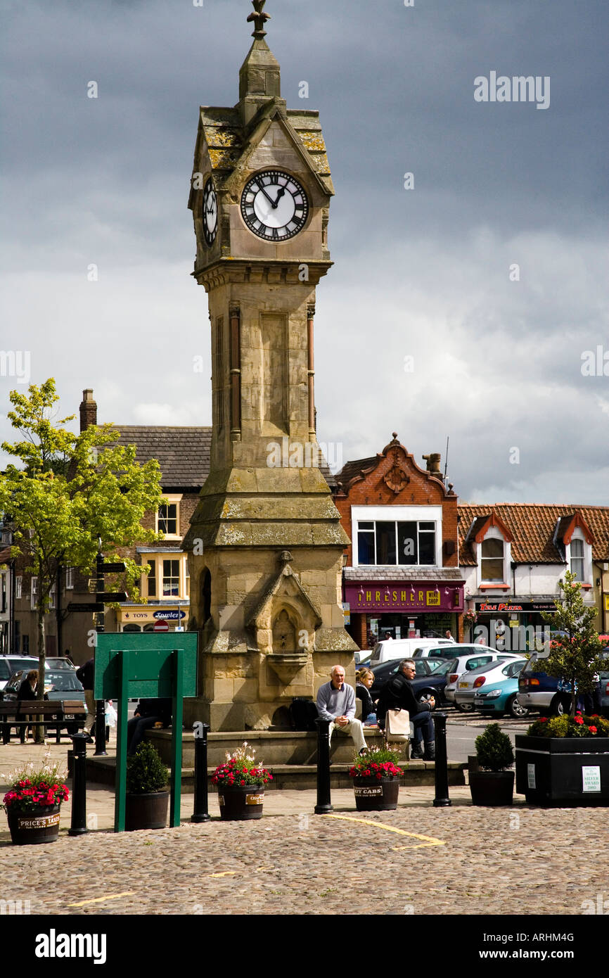 The Town Clock Thirsk Market Place North Yorkshire Stock Photo