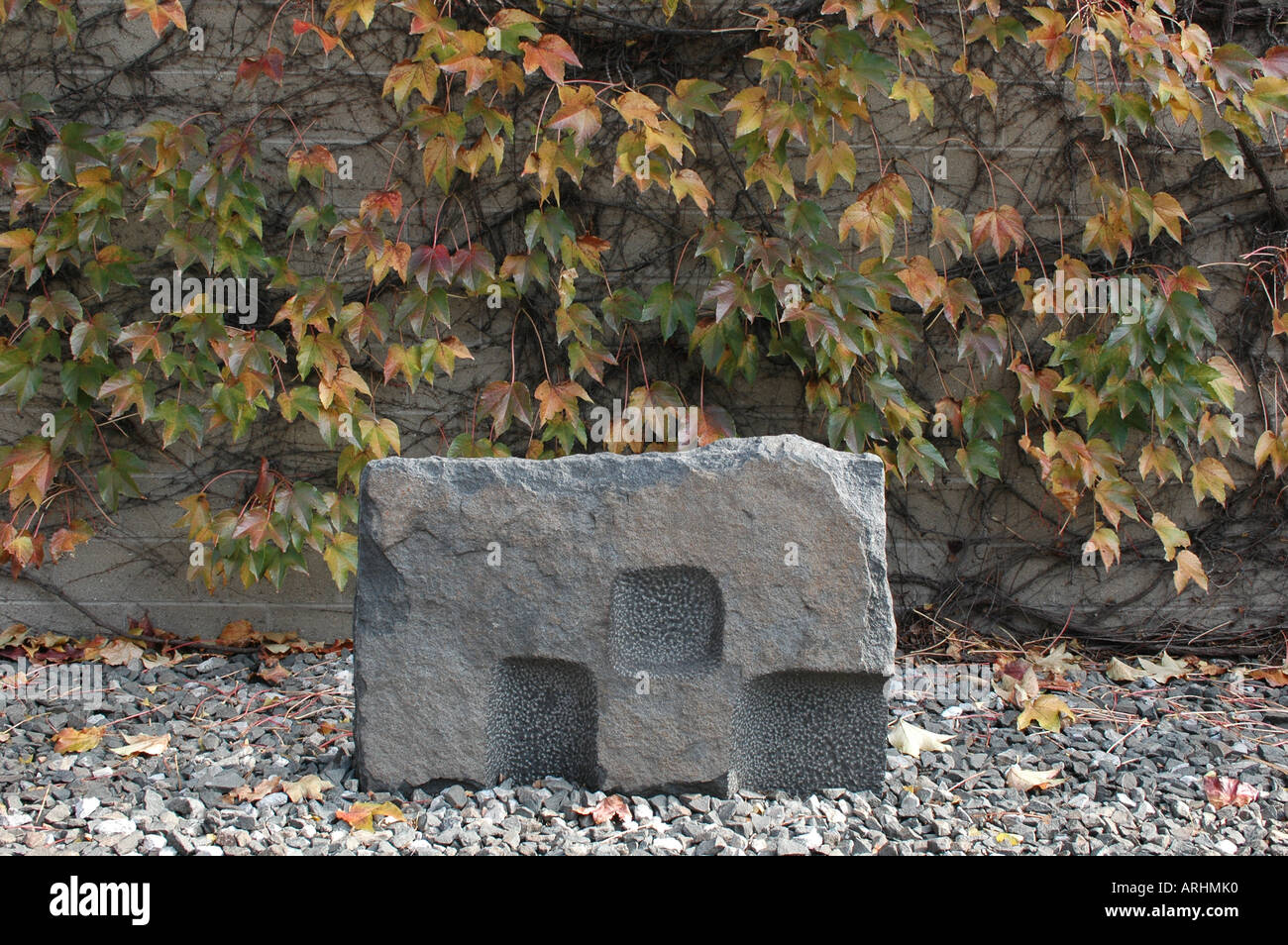 NYC SCULPTURE DONE BY ISAMU NOGUCHI IN NOGUCHI GARDEN MUSEUM LONG