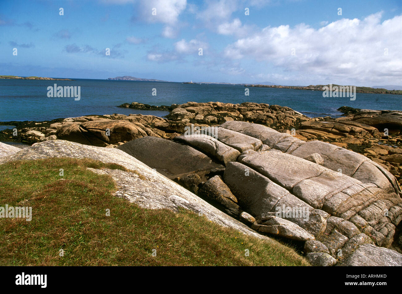 The rocky shoreline of Arranmore Island Stock Photo Alamy